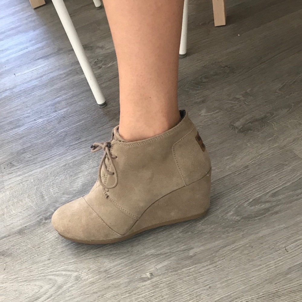 Tom’s Desert suede wedge - Taupe
